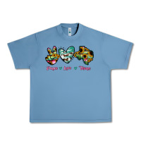 Pebble Blue Peace Love Texas Urban Heavy Tee - RanaPortraitStore
