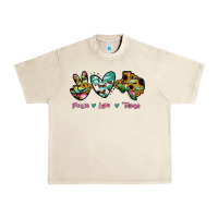 Sandshell Peace Love Texas Urban Heavy Tee - RanaPortraitStore
