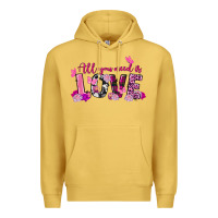 Antique Gold all you need is love valentine's day Premium Hoodie - FaDigitalArtStudio