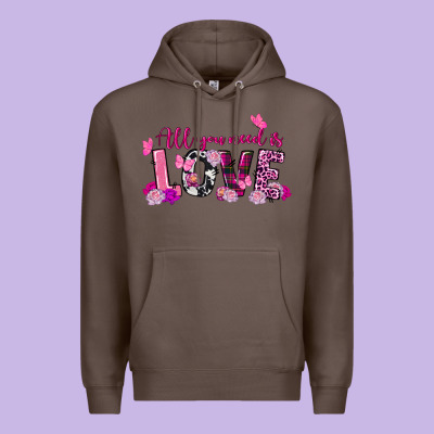 All You Need Is Love Valentine's Day Premium Hoodie Designed By Fadigitalartstudio