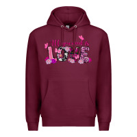 Burgundy all you need is love valentine's day Premium Hoodie - FaDigitalArtStudio