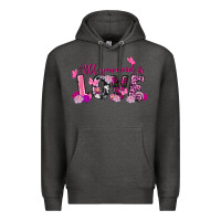 Charcoal Heather all you need is love valentine's day Premium Hoodie - FaDigitalArtStudio