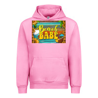 Fuchsia Pink beach babe skinny metal can holder Urban Hoodie - HRA Design Shop