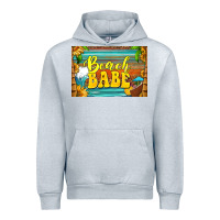 Heather Grey beach babe skinny metal can holder Urban Hoodie - HRA Design Shop