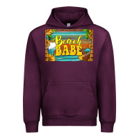 Mauve Wine beach babe skinny metal can holder Urban Hoodie - HRA Design Shop