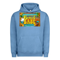 Pigment Pebble Blue beach babe skinny metal can holder Urban Hoodie - HRA Design Shop