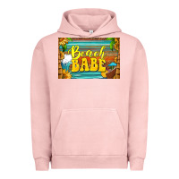 Pigment Salmon beach babe skinny metal can holder Urban Hoodie - HRA Design Shop