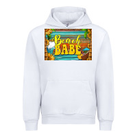 White beach babe skinny metal can holder Urban Hoodie - HRA Design Shop