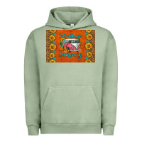 Pigment Oil Green i'd rather be camping skinny metal can holder Urban Hoodie - HRA Design Shop