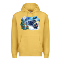 Antique Gold polar express winter Premium Hoodie - FaDigitalArtStudio
