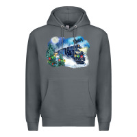 Rock polar express winter Premium Hoodie - FaDigitalArtStudio