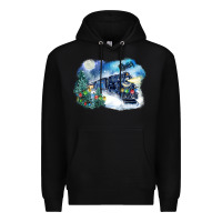 Black polar express winter Premium Hoodie - FaDigitalArtStudio