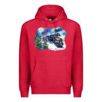 Cardinal polar express winter Premium Hoodie - FaDigitalArtStudio