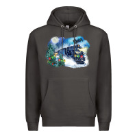 Smoke polar express winter Premium Hoodie - FaDigitalArtStudio