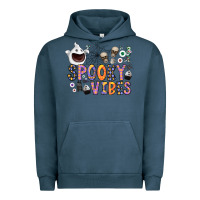 Pigment Midnight Navy spooky vibes Urban Hoodie - CowhideDigitalArt