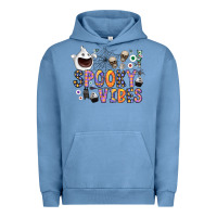 Pigment Pebble Blue spooky vibes Urban Hoodie - CowhideDigitalArt
