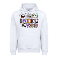 White spooky vibes Urban Hoodie - CowhideDigitalArt