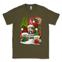 Army Green christmas gnome truck Classic Tee - BundleAndBundleShop