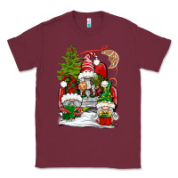 Burgundy christmas gnome truck Classic Tee - BundleAndBundleShop