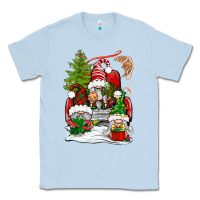 Dusty Blue christmas gnome truck Classic Tee - BundleAndBundleShop