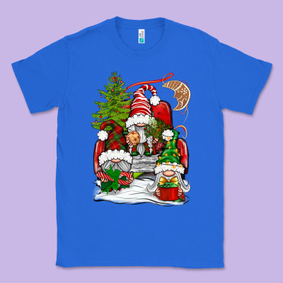 Christmas Gnome Truck Classic Tee Designed By Bundleandbundleshop
