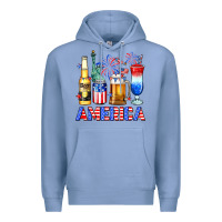 Colony Blue 4th of July American drinks America Premium Hoodie - Neo Western