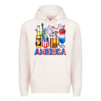 Pale Pink 4th of July American drinks America Premium Hoodie - Neo Western