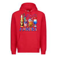 4th Of July American Drinks America Premium Hoodie | Teevron