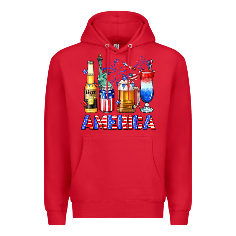 4th Of July American Drinks America Premium Hoodie by Neo Western | Teevron
