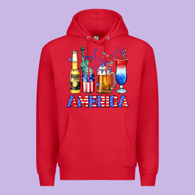 4th Of July American Drinks America Premium Hoodie Designed By Neo Western