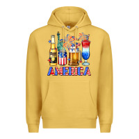 Antique Gold 4th of July American drinks America Premium Hoodie - Neo Western