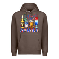Coffee 4th of July American drinks America Premium Hoodie - Neo Western