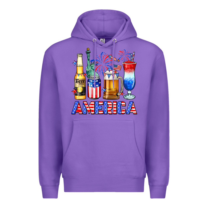 4th Of July American Drinks America Premium Hoodie by Neo Western | Teevron