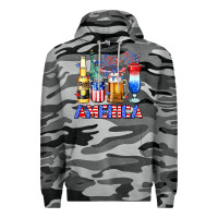 Slate Camo 4th of July American drinks America Premium Hoodie - Neo Western