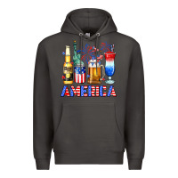 Smoke 4th of July American drinks America Premium Hoodie - Neo Western