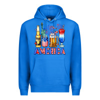 True Royal 4th of July American drinks America Premium Hoodie - Neo Western
