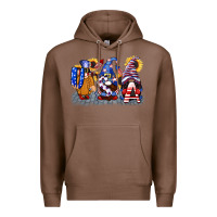 Chestnut USA 4th of July gnomes  4th of july Premium Hoodie - CowGirlArtShop