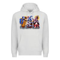 Dove Grey USA 4th of July gnomes  4th of july Premium Hoodie - CowGirlArtShop