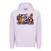 Lilac USA 4th of July gnomes  4th of july Premium Hoodie - CowGirlArtShop
