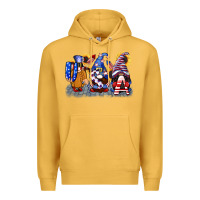 Mustard USA 4th of July gnomes  4th of july Premium Hoodie - CowGirlArtShop