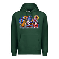 Sports Green USA 4th of July gnomes  4th of july Premium Hoodie - CowGirlArtShop