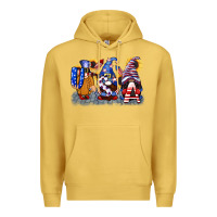 Antique Gold USA 4th of July gnomes  4th of july Premium Hoodie - CowGirlArtShop