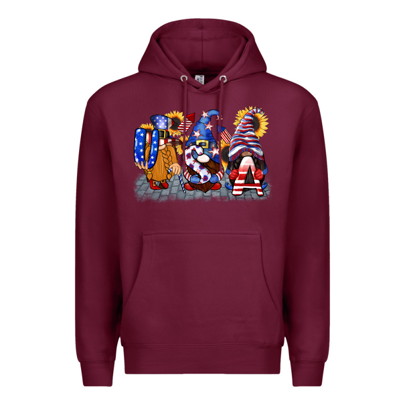 Usa 4th Of July Gnomes  4th Of July Premium Hoodie by CowGirlArtShop | Teevron