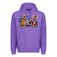 Purple USA 4th of July gnomes  4th of july Premium Hoodie - CowGirlArtShop