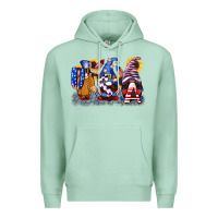 Seafoam USA 4th of July gnomes  4th of july Premium Hoodie - CowGirlArtShop