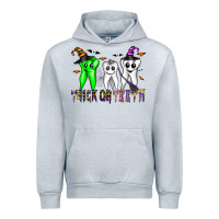 Heather Grey trick or teeth Urban Hoodie - CowhideDigitalArt