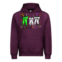 Mauve Wine trick or teeth Urban Hoodie - CowhideDigitalArt
