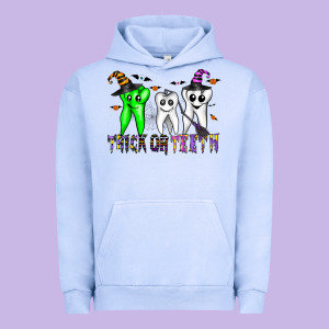 Trick Or Teeth Urban Hoodie Designed By Cowhidedigitalart