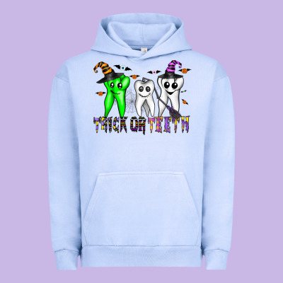 Trick Or Teeth Urban Hoodie Designed By Cowhidedigitalart