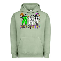 Pigment Oil Green trick or teeth Urban Hoodie - CowhideDigitalArt